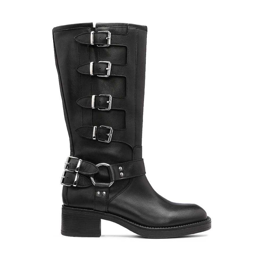 Mulher Manuel Alves Bota | Bota Biker De Mulher Manuel Alves Preto