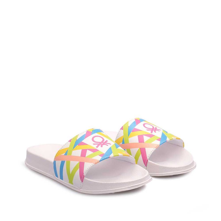 Mulher Manuel Alves Chinelo | Chinelo Mulher United Colors Of Benetton Branco