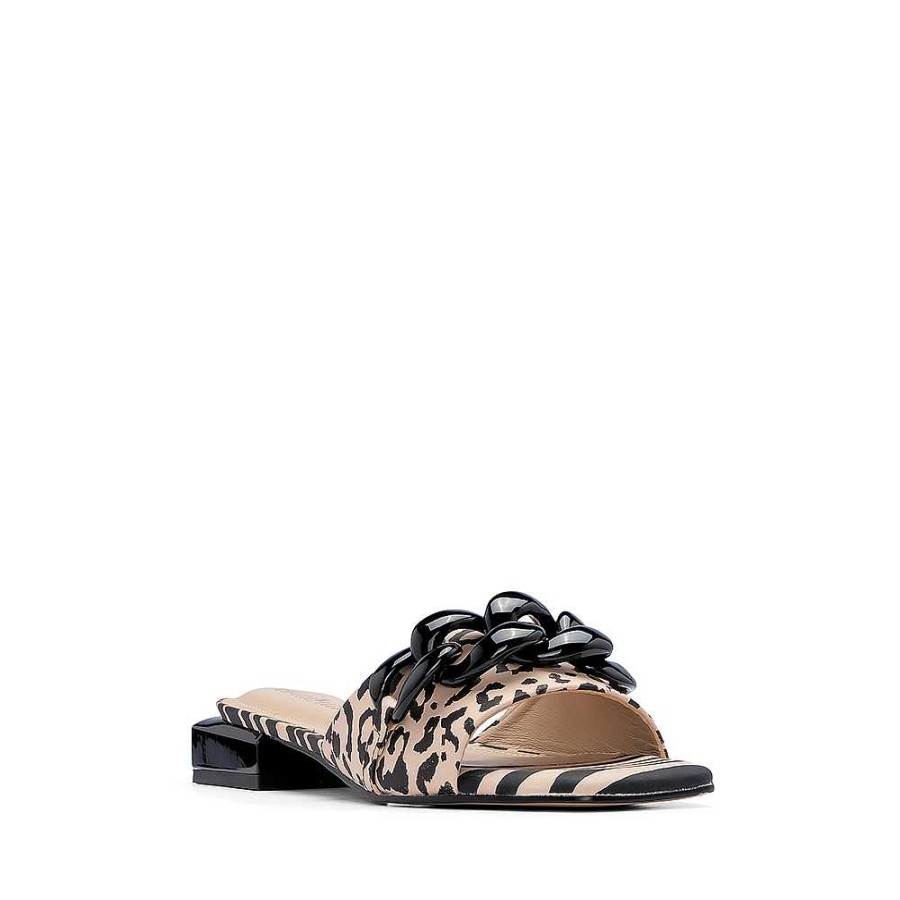 Mulher Manuel Alves Chinelo | Chinelo Mulher Capelli Rossi Leopardo