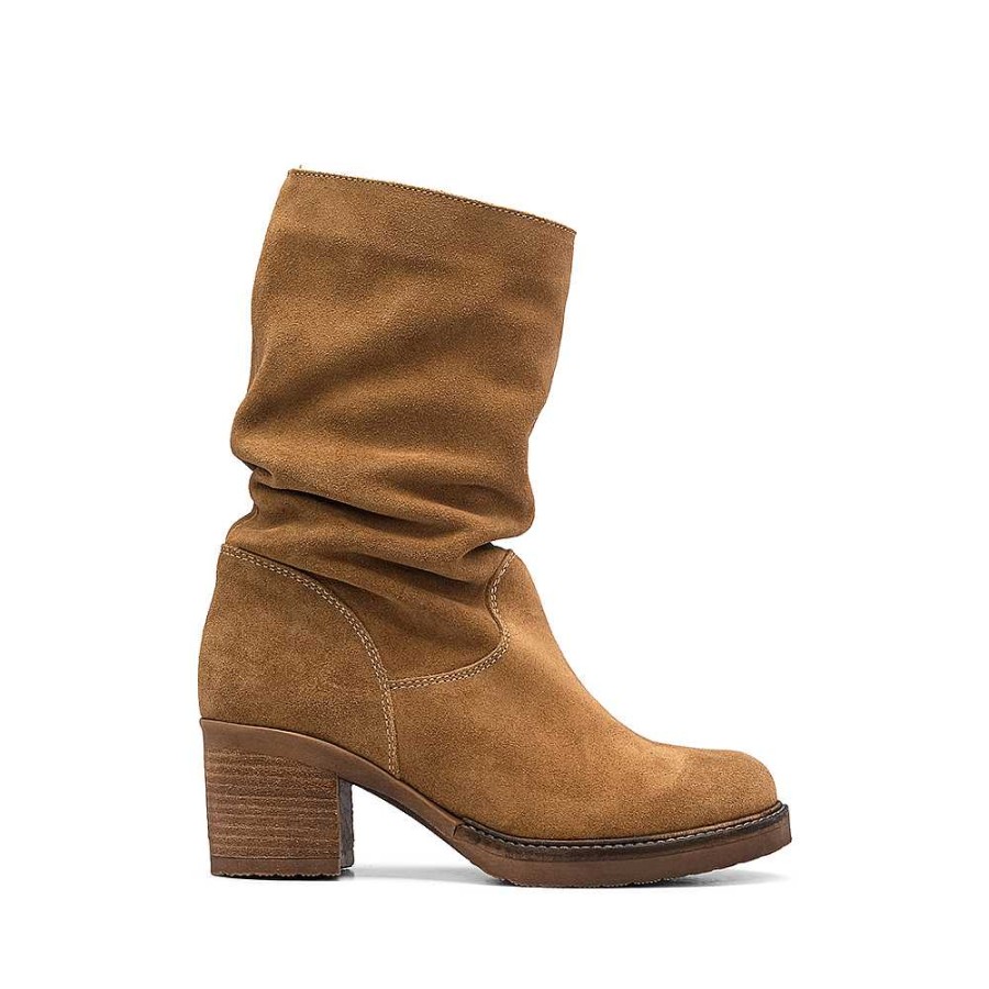 Mulher Manuel Alves Bota | Bota Mulher Em Camurca Manuel Alves Taupe