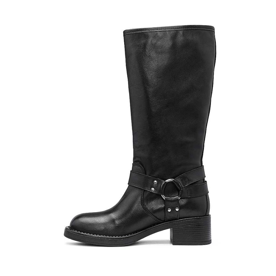 Mulher Manuel Alves Botim | Bota Biker De Mulher Manuel Alves Manuel Alves Preto